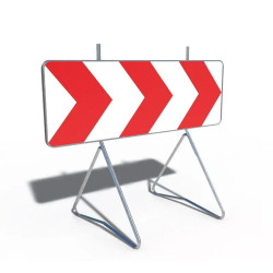 Panneau temporaire déviation ou rétrécissement de voie K8