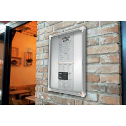 Vitrine murale d'extérieur avec porte battante - Nobo premium