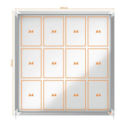 Vitrine murale d'intérieur avec porte coulissante - Nobo premium