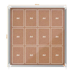 Vitrine murale d'intérieur avec porte coulissante - Nobo premium