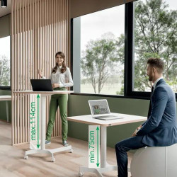 Bureau assis-debout compact