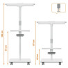 Chevalet mobile blanc magnétique