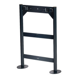 Support fixation sol pour poubelle demi-lune