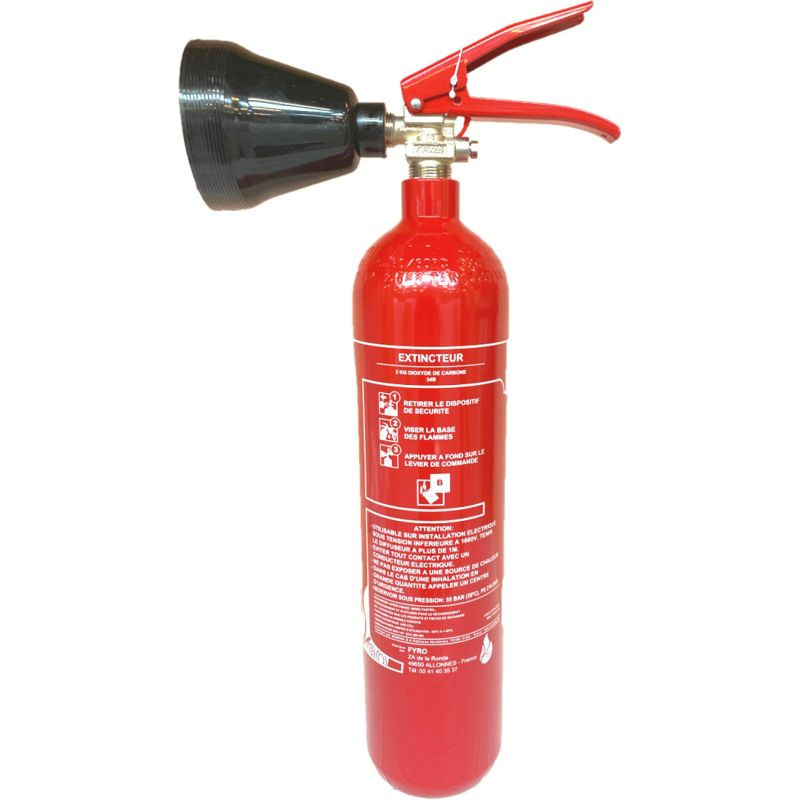 Extincteur CO2 2kg pour feu de classe B