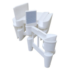 Séparateur de voies en plastique emboitable avec connecteur