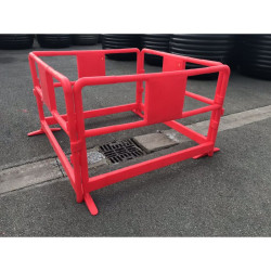 Lot de 10 barrières lestées de chantier