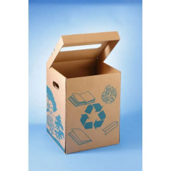 Lot 20 corbeilles à papier en carton jetable - 36 litres
