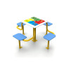 Table de jeux d'extérieur pour enfants échecs, petits chevaux, l'oie