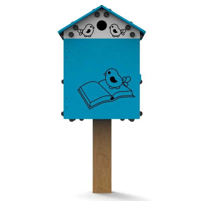 Boîte à livres enfants inclusive PMR - Oiseaux