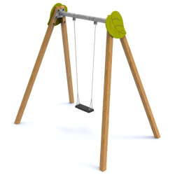 Balançoire Plata en bois - 1 siège plat