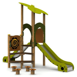 Structure de jeux double toboggan La Forêt