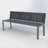 Banc de ville en acier - Cahors