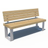 Banc de ville en pin et en acier - Rustik
