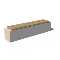 Assise en bois de pin traité Rustik pour banquette béton