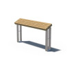 Tabouret Rustik assis debout en bois et galva