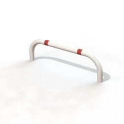 Arceau de sécurité de bordure blanc bande rouge
