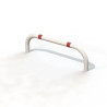 Arceau de sécurité de bordure blanc bande rouge