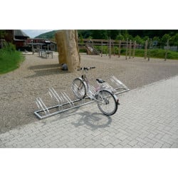 Râtelier 2 à 6 vélos avec alternance haut bas Schake