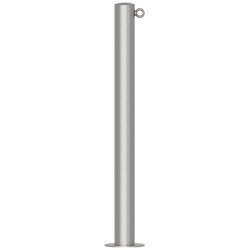 Potelet en inox avec ou sans anneaux pour chaîne D.76, 89 ou 102 mm