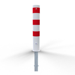 Borne de dissuasion D.152, D.193 mm rouge et blanc