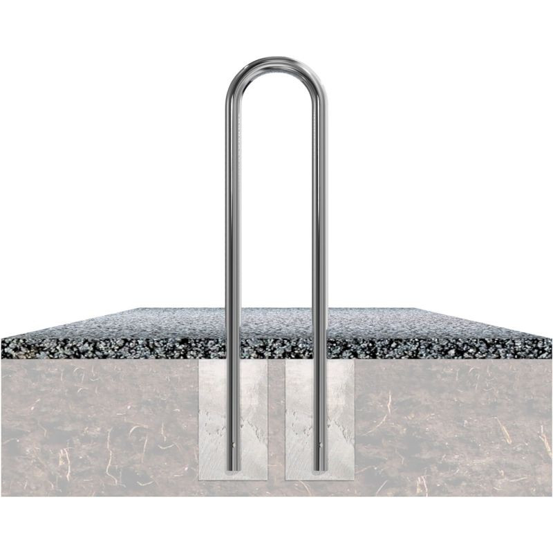 Epingle inox en U de protection ou appui vélo Schake largeur 30 cm
