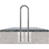 Epingle inox en U de protection ou appui vélo Schake largeur 30 cm