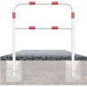 Arceau de protection rouge et blanc avec barre de renfort Schake