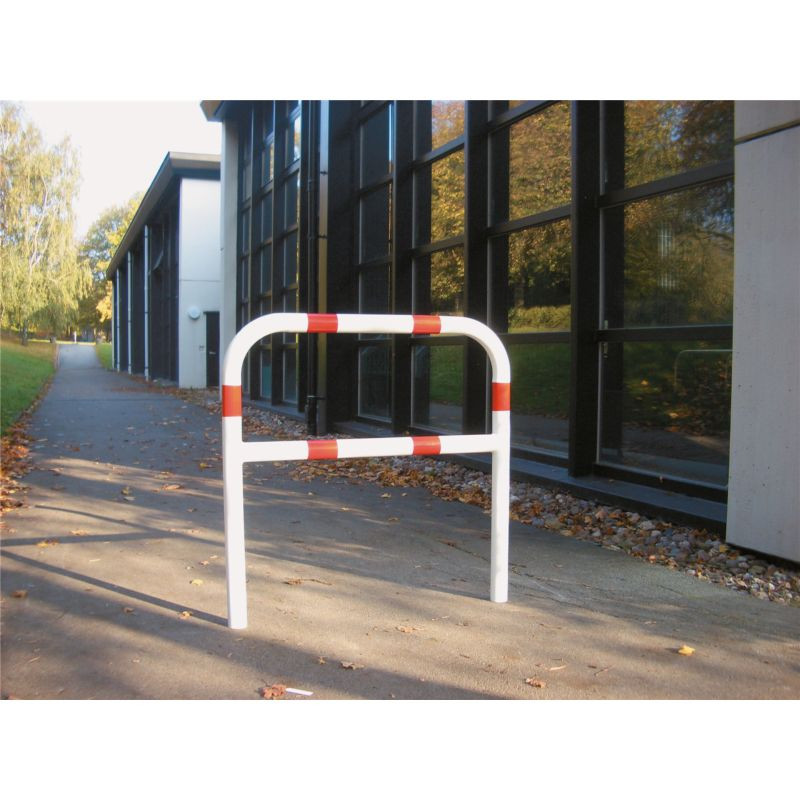 Arceau de protection rouge et blanc avec barre de renfort Schake
