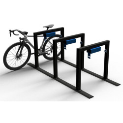 Support 3 vélos électriques E-Bikes avec prises et boîtes de charge