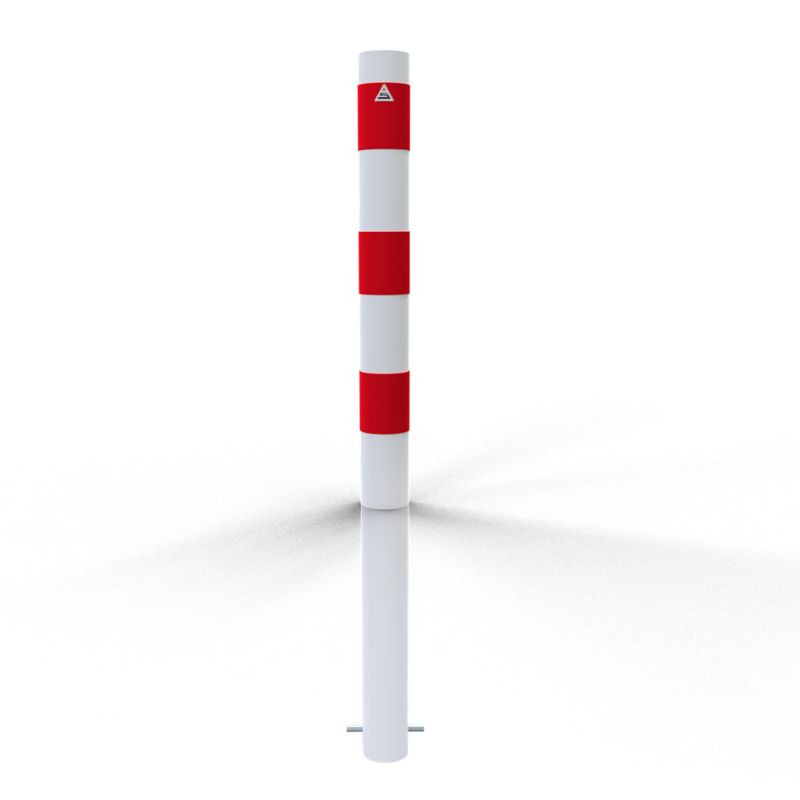 Poteau de dissuasion Schake rouge et blanc D.60, D.89, D.108 mm