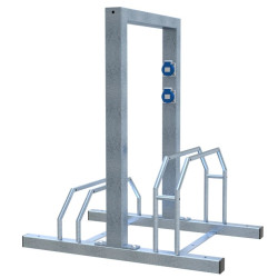 Rack 2 ou 4 vélos électriques avec prises de courant Schake