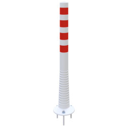 Poteau flexible de délimitation D.80 mm rouge et blanc