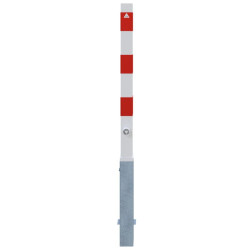 Poteau rouge et blanc amovible carré 7x7 cm - Schake