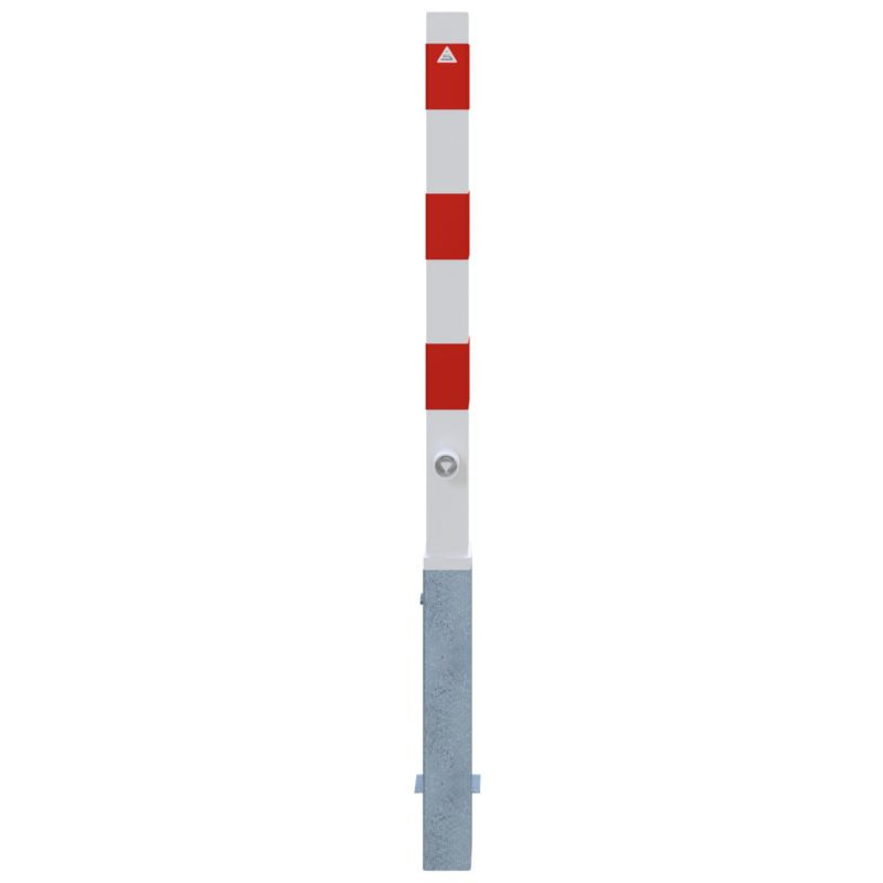 Poteau rouge et blanc amovible carré 7x7 cm - Schake