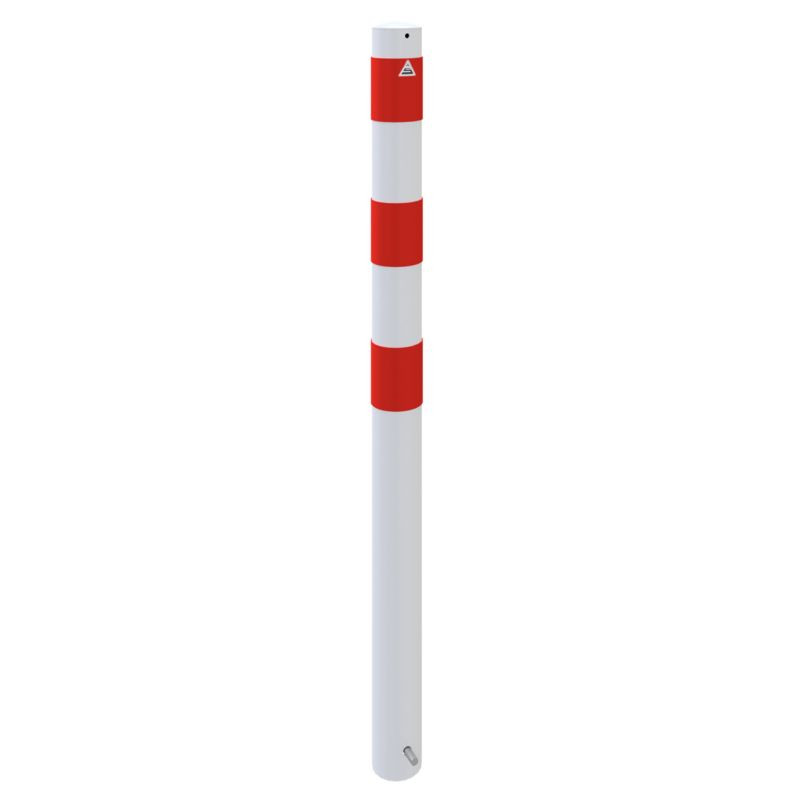 Poteau de dissuasion Schake rouge et blanc D.60, D.89, D.108 mm