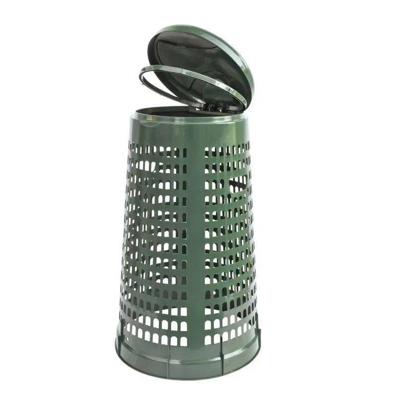 Corbeille en plastique recyclé avec couvercle couleur Vigipirate