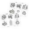 Lot de 2 planches de stickers tri sélectif Rossignol