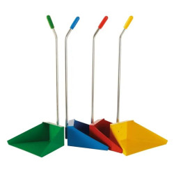 Pelle à déchets en acier galvanisé avec manche long