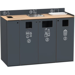 Meuble de tri et débarrasage pour restauration collective - Restotri