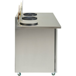 Poubelle Rossignol Trinox sur mesure pour restauration collective