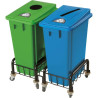 Chariot pour conteneur de tri sélectif 60l ou 80l en métal