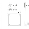 Kit de pose pour portique universel fixe hauteur fixe Procity
