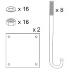 Kit de pose pour portique universel fixe ou tournant Procity