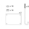 Kit de pose pour portique universel fixe hauteur fixe Procity