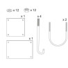 Kit de pose pour barrière tournante très grande longueur Procity