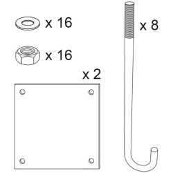 Kit de pose pour portique universel fixe ou tournant Procity