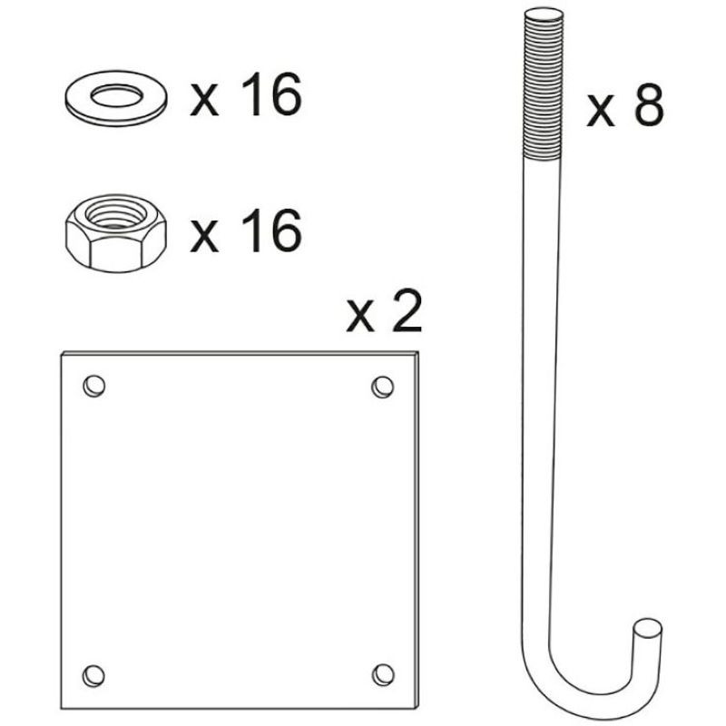 Kit de pose pour portique universel fixe ou tournant Procity
