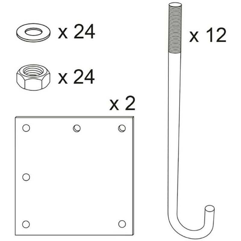 Kit de pose pour portique universel fixe ou tournant Procity