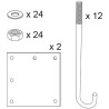 Kit de pose pour portique universel fixe ou tournant Procity