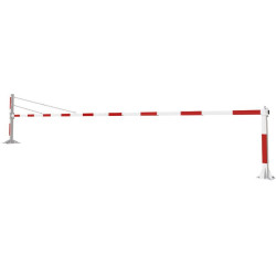 Barrière de route tournante XL  blanche et rouge